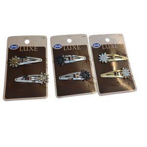 Goody Luxe Hair Clips with Starburst Design